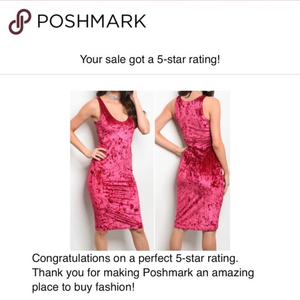 #54 FUCHSIA VELVET DRESS - Picture 4 of 5